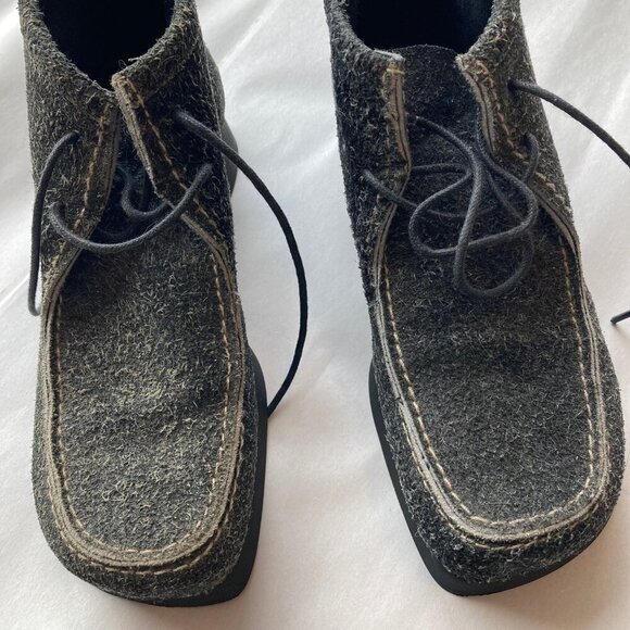 ESPACE By Robert Clergerie Women's Size 6 Chukka Boot Black Gray Y2K - Picture 4 of 13